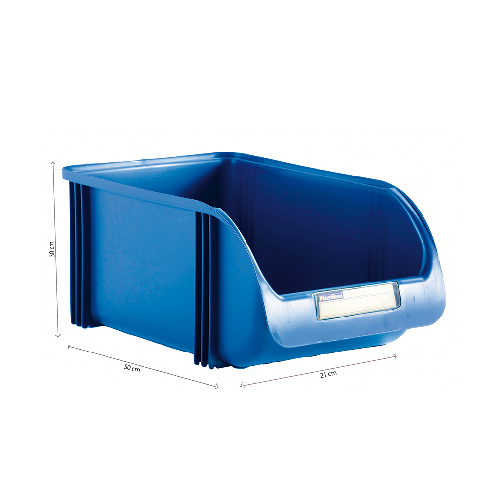 Caixa Contentora Empilhável 30Cm Titanium Azul