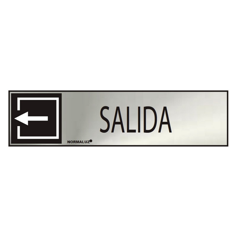 Sinal Informativo Saida (Inox Adesivo 0.8mm) 5x2