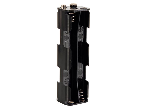 Battery Holder For 8 X Aa-Cell (With Snap Terminals)
