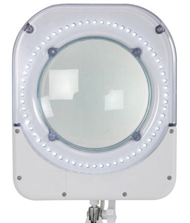 Lâmpada LED de Secretária com Vidro de Aumento de 5 Dioptrias - 10 W - 60 Leds - Branco