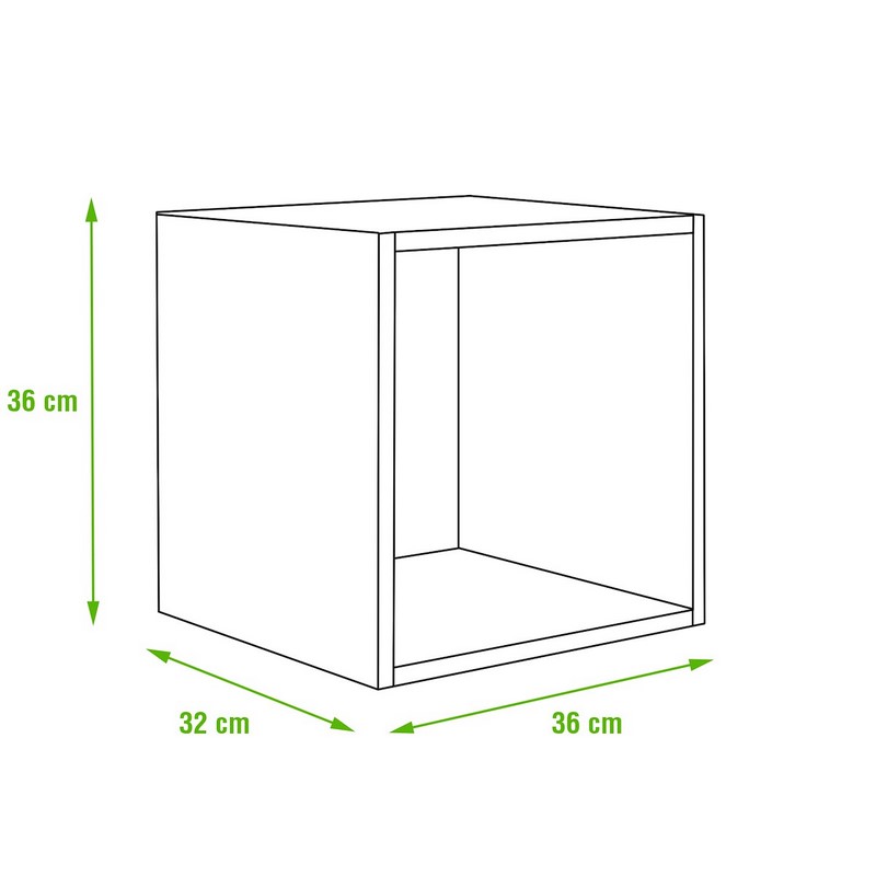 Estante Modular 1 Cubo Dinamic Pinho Maciço 36,2x33x36,2cm Astigarraga