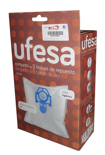 Bolsas Para Aspirador Ufesa 00579169. Contenido 0.