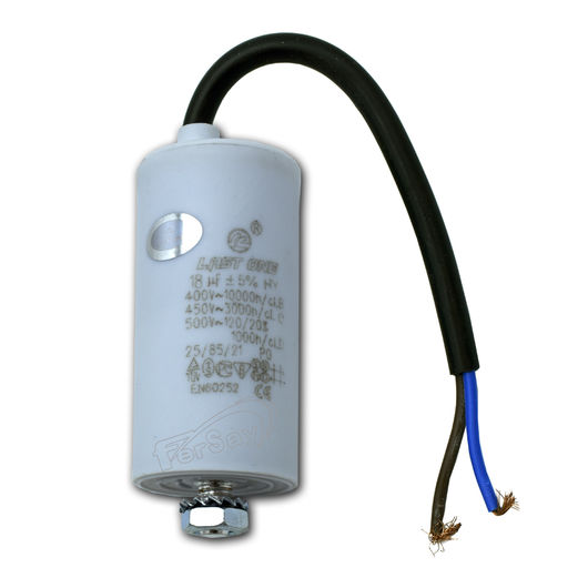 Condensador bipolar 18uF 450V com cabo