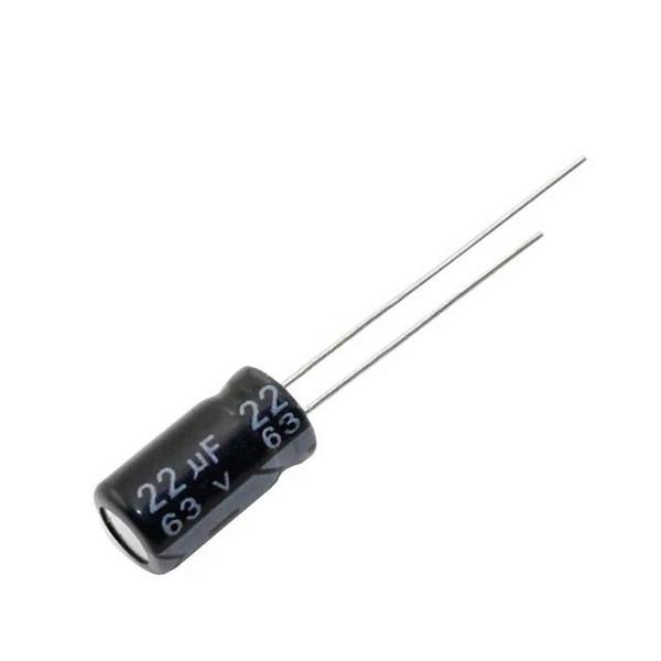 Condensador electrolitico de 22uF-63V 105