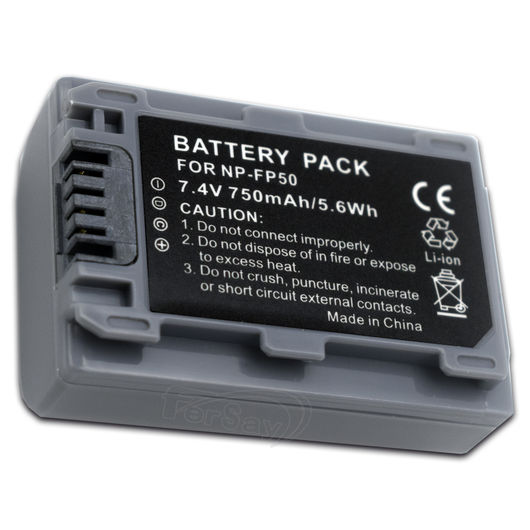 Bateria Pack, Li-ion, 7,4 Volt, 750mAh, 5,6Wh gri.
