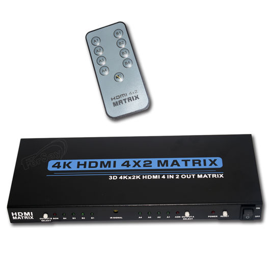 Conmutador 4 entradas HDMI y 2 salidas E-CS5060