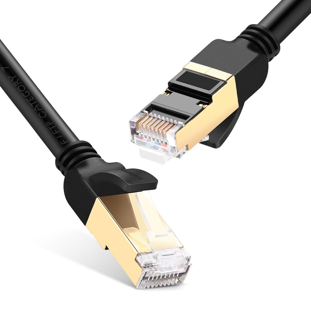 Plochý Sítový Kabel Ugreen Ethernet Rj45, Cat.7, Stp, 15m - Cerný