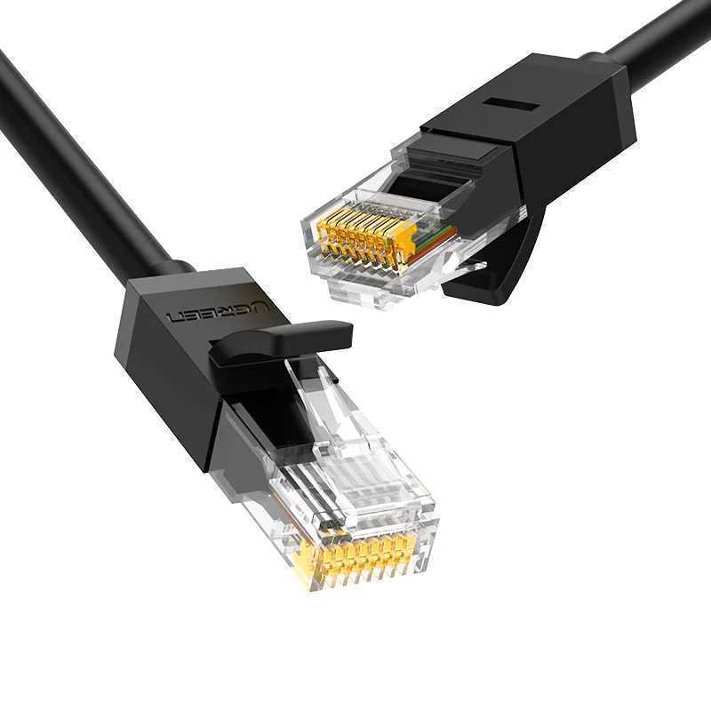 Ugreen Ethernetový Kabel Rj45 Se Zaobleným Koncem, Cat.6, Utp, 3 M - Cerný