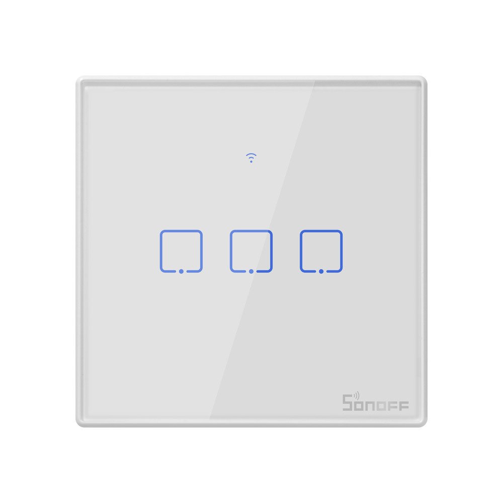 Smart Switch Wifi + Rf 433 Sonoff T2 Eu Tx (3-Cha.