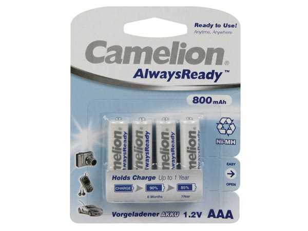 Nimh AAA 1,2v-800mah (4 / Cartão) Alwaysready