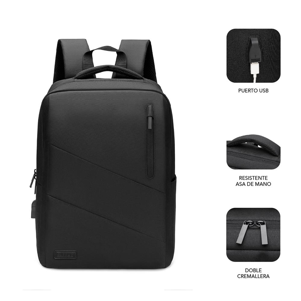 MOCHILA SUBBLIM CITY PARA LAPTOPS DE ATÉ 15,6