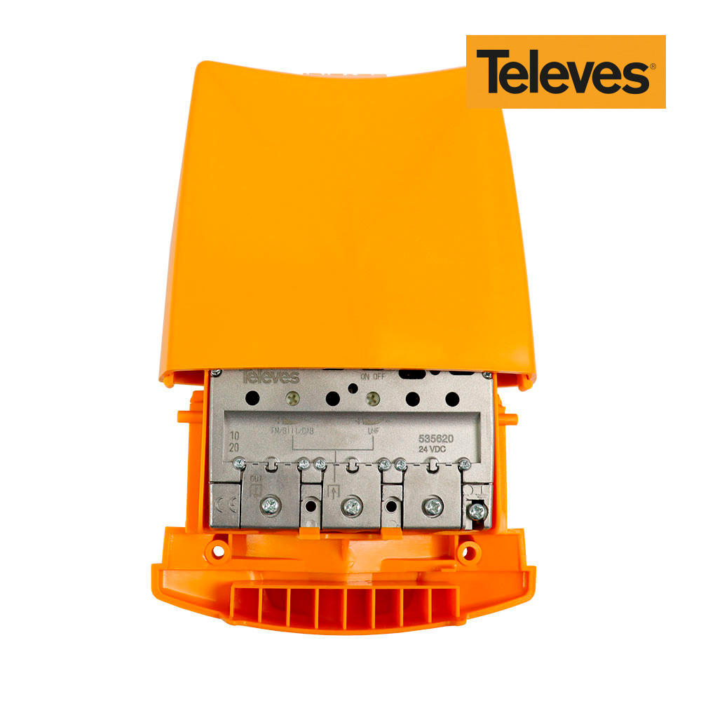 Amplificador de Antena para Mastro de Exterior - Ampliaçao Fm: 15db Uhf: 41db Televes