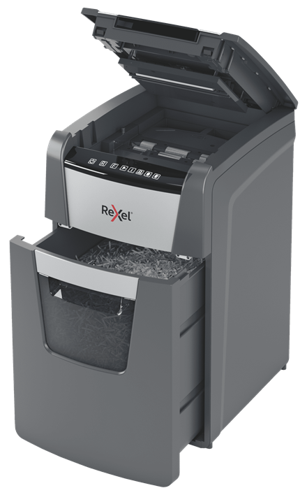 Rexel Optimum Autofeed+ 130x Paper Shredder Cross Shredding 55 Db 22 Cm Black  Silver