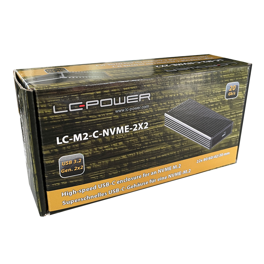 Lc Power Lc-M2-C-Nvme-2x2 - Storage Enclosure - M.2 Nvme Card - Usb 3.2 (Gen 2x2)