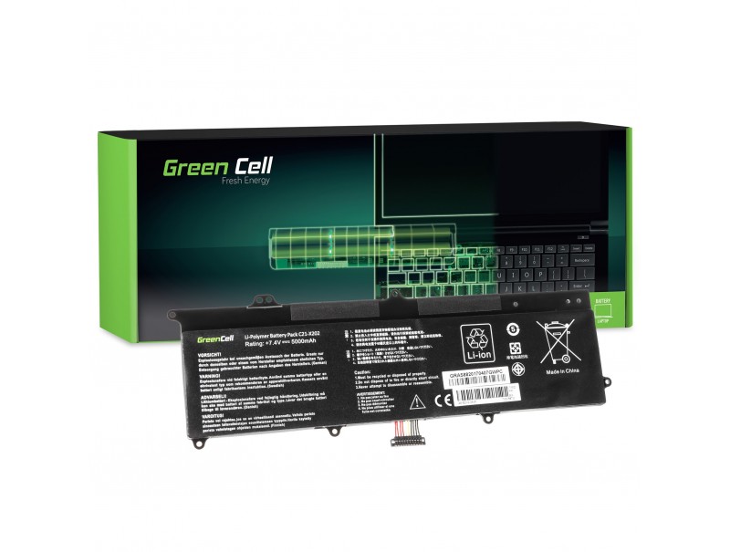 Green Cell Battery C21-X202 For Asus X201e F201e Vivobook F202e Q200e S200e X202e