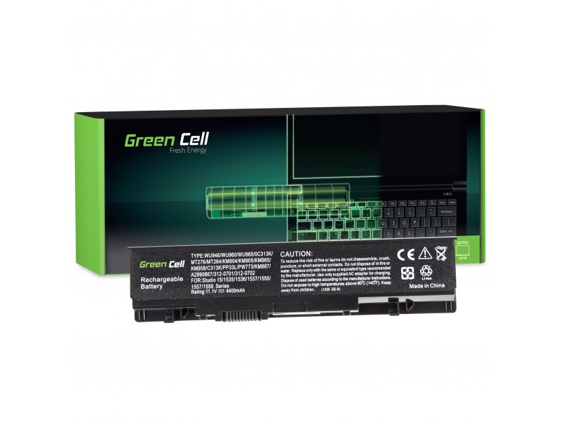 Green Cell Battery For Dell Studio 15 1535 1536 1.