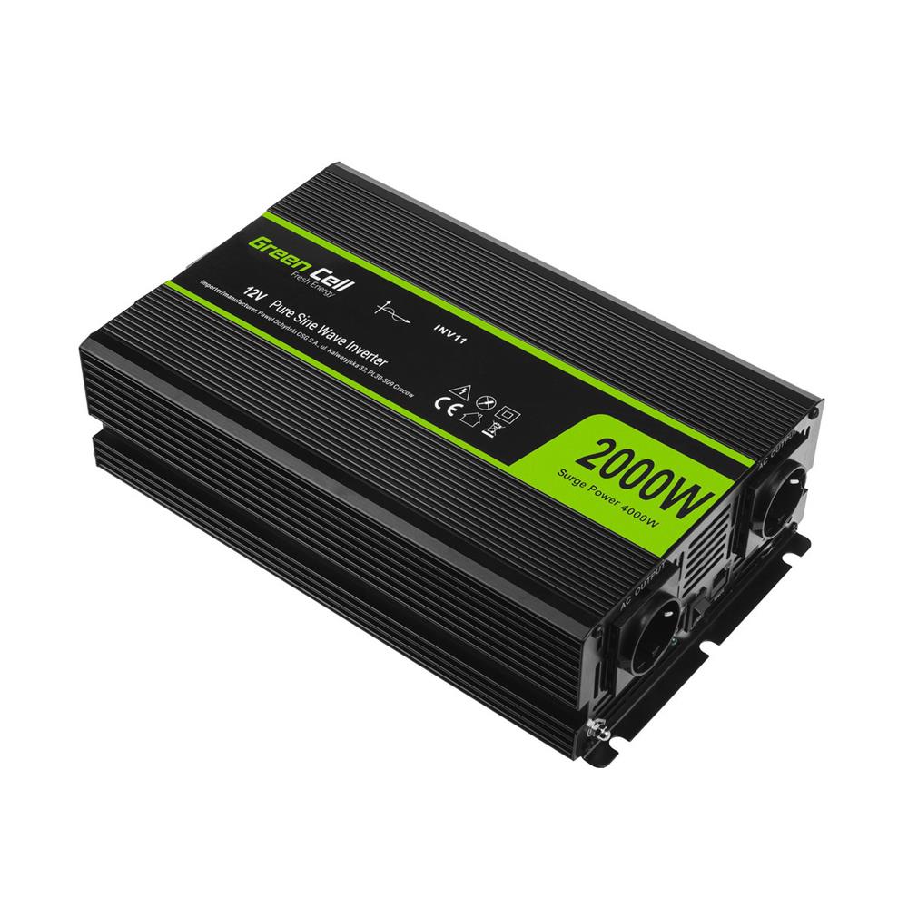 Green Cell Power Inverter 12v To 230v 2000w/4000w Pure Sine Wave