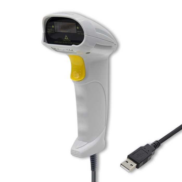 Qoltec 50877 Laser Scanner 1d | Usb | White