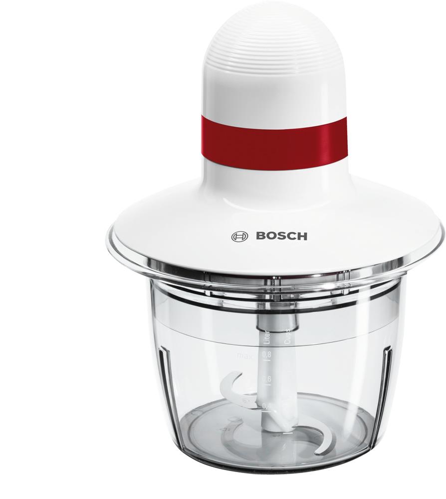 Bosch Mmrp1000 Electric Food Chopper 0.8 L 400 W Red  Transparent  White