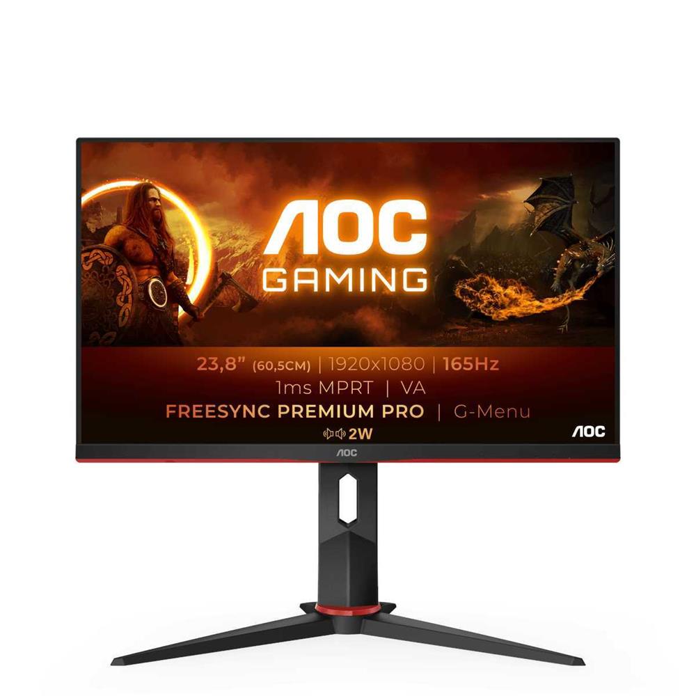 Aoc 24g2sae/Bk Computer Monitor 60.5 Cm (23.8 ) 1920 X 1080 Pixels Full Hd Black  Red