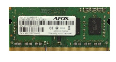 Memoria RAM Afox So-Dimm Ddr3 4gb 1600 Mhz Lv 1.