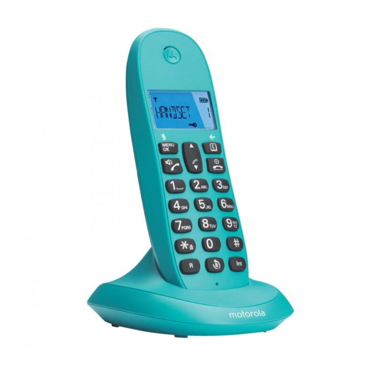 Motorola C1001lb + Telefone De Turquesa