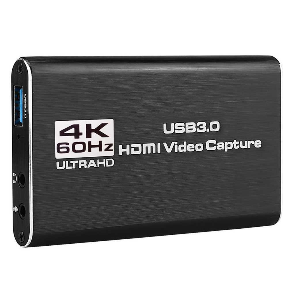 Capturadora de Video USB 3.0 HDMI Capture con Audio y Micrófono 4K