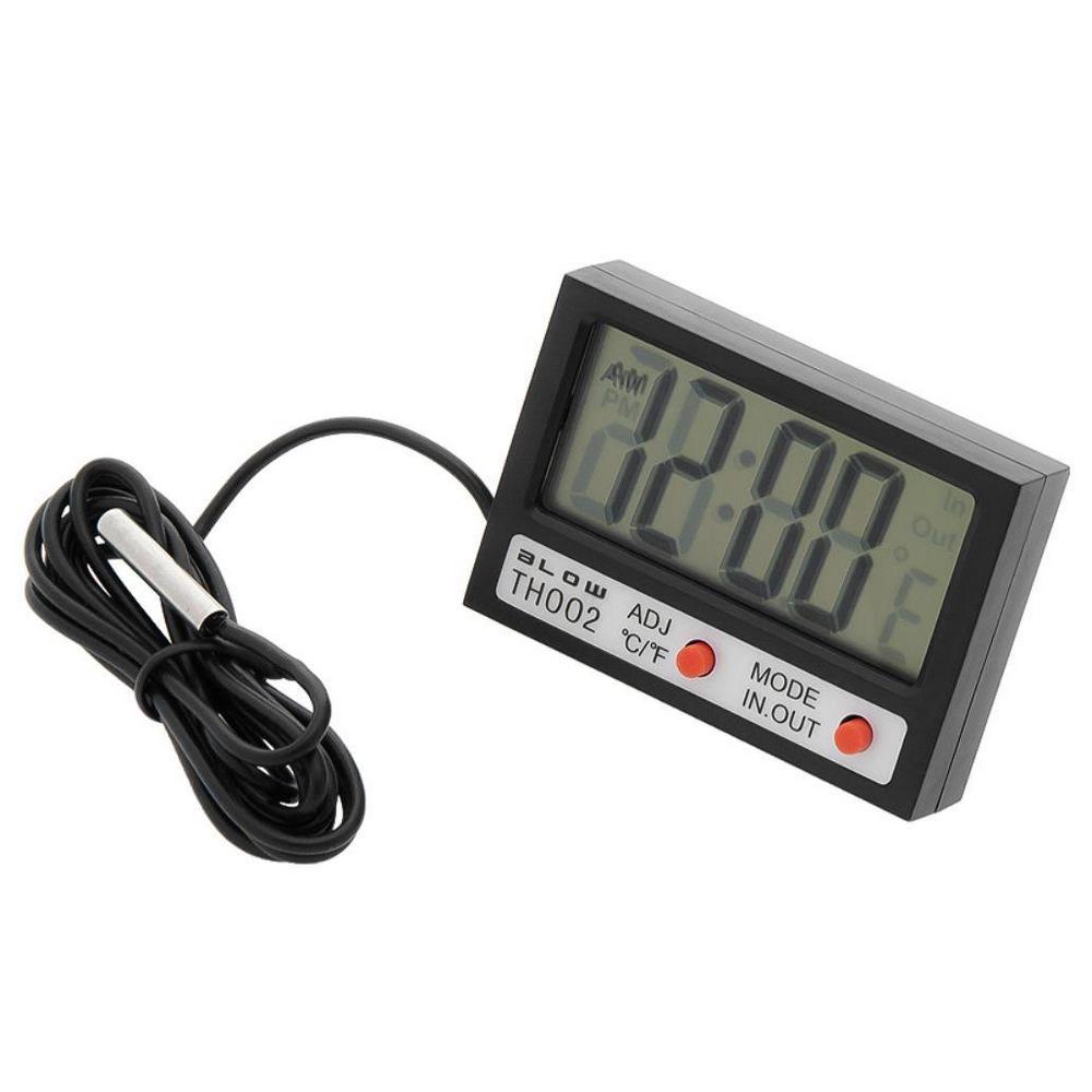 Termômetro do painel com relógio LCD BLOW