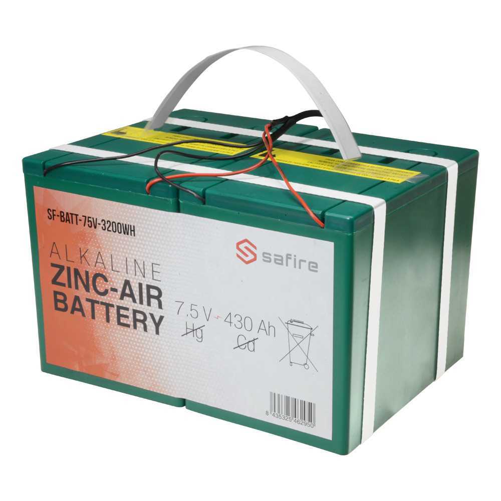 Bateria de Zinco-Ar - Voltagem 7.5 V / Capacidade 3200 Wh - Conector Triplo Dc: Jack, Mini-Usb e Mol