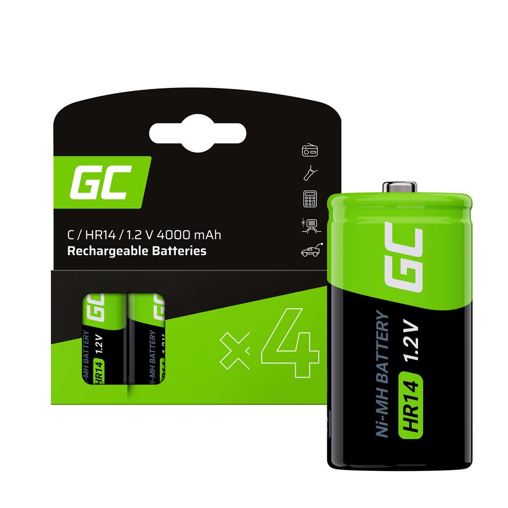 Baterias Green Cell 4x C R14 Hr14 Ni-Mh 1,2 V