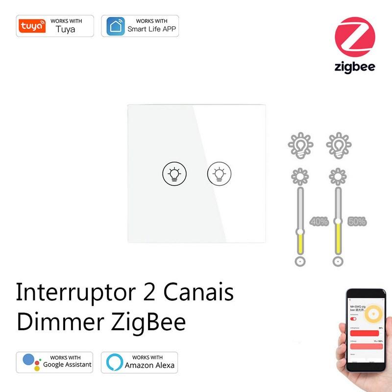 Interruptor de Atenuación Zigbee de dos Canales