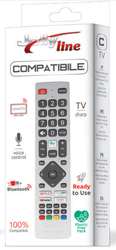 Comando Compativel TVs Sharp SHW/RMC/0