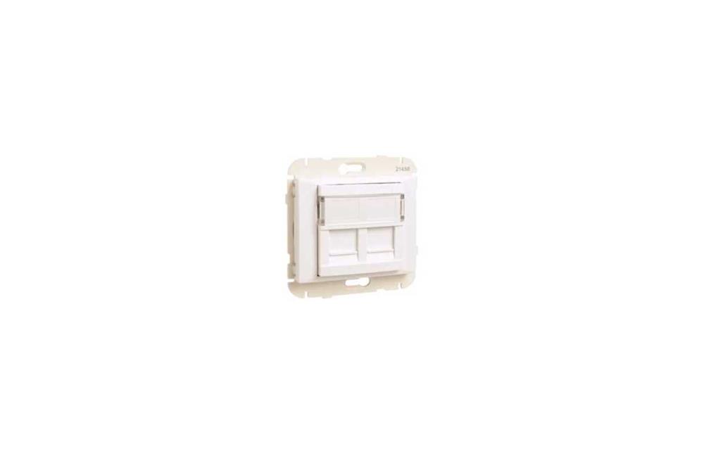 Aro C/Módulo Duplo P/Conetores Rj45 Branco