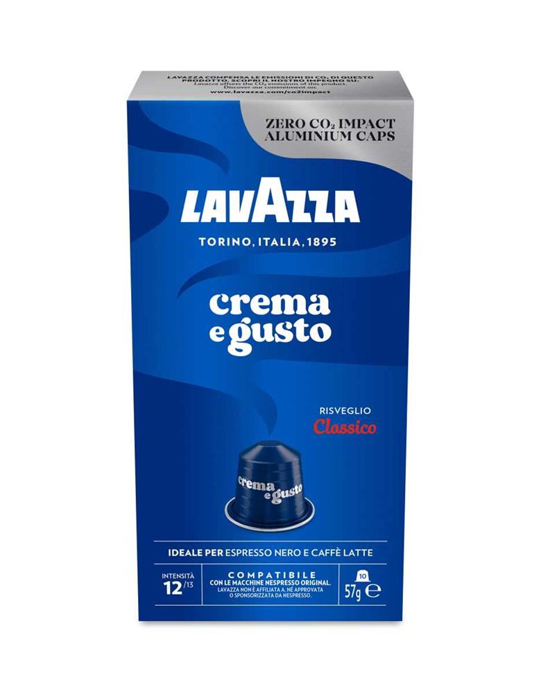 Cápsula Lavazza Crema e Gusto Clásico para Cafeteras Nespresso/ Caja de 10