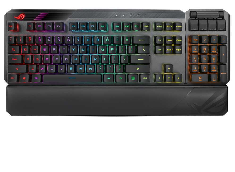 rog Claymore ii - Teclado - Backlit - sem Fios - Usb, 2.4 ghz - Interruptor: rog rx red Optical Mechanical - Preto