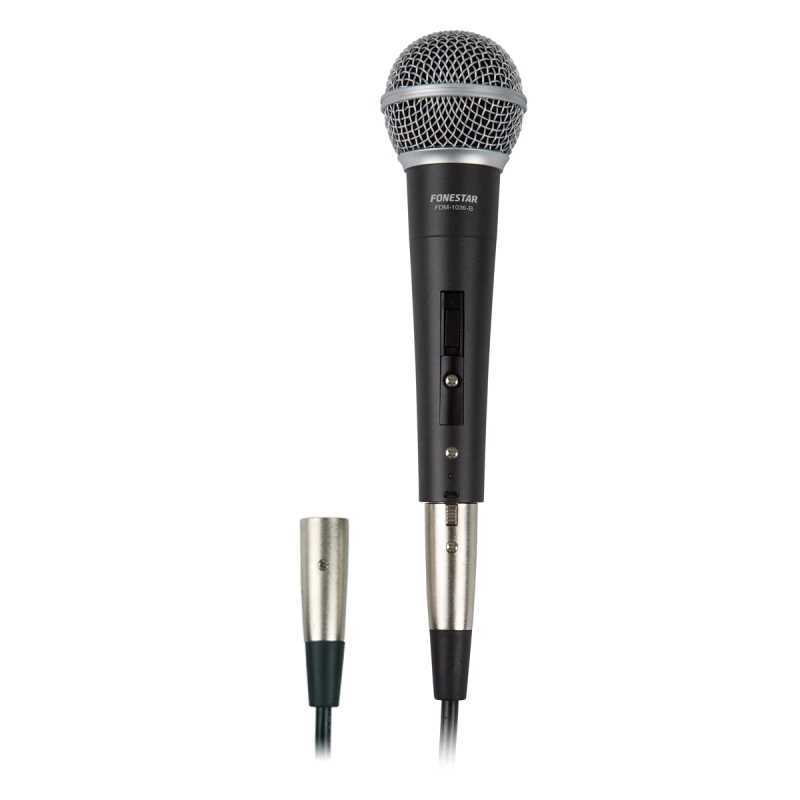 Microfone Dinâmico de Mão Unidirecional. 40-15.000 Hz. Sensibilidade -56db (V/Pa) a 1khz