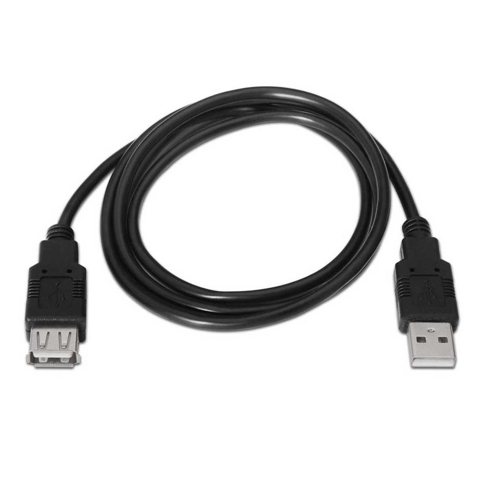 Cable Extensor Usb(A) 2.0 a Usb(A) 2.0 Aisens 1.8m Negro