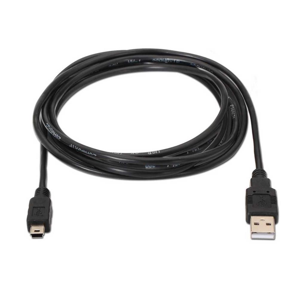 Cable Usb 2.0 Aisens A101-0024/ Usb Macho - Usb Mini Macho/ 1m/ Negro