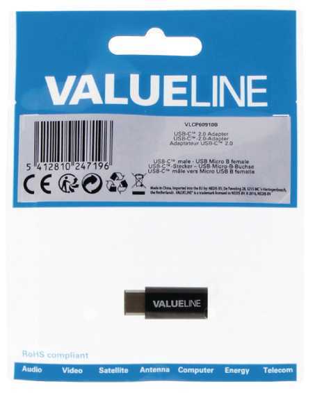 Valueline Câble USB 2.0 vers USB M/M 5 m