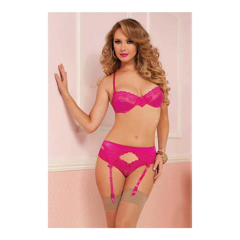 Conjunto Lingerie Peñascal Coral 3pcsm