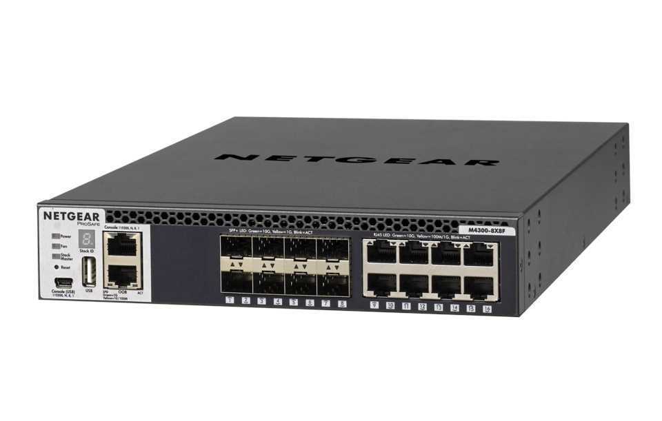 Netgear M4300-8x8f Gerido L3 10g Ethernet (100/10.