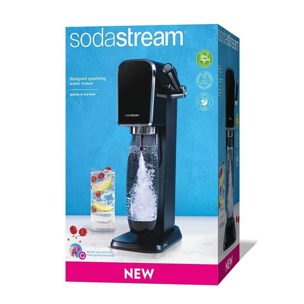 Sodastream Soda Maker Art Black Schwarz Qc Incl 1l Pet Bottle (1013511411)
