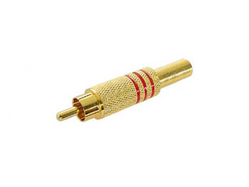 Rca Plug Male - Gold - Red