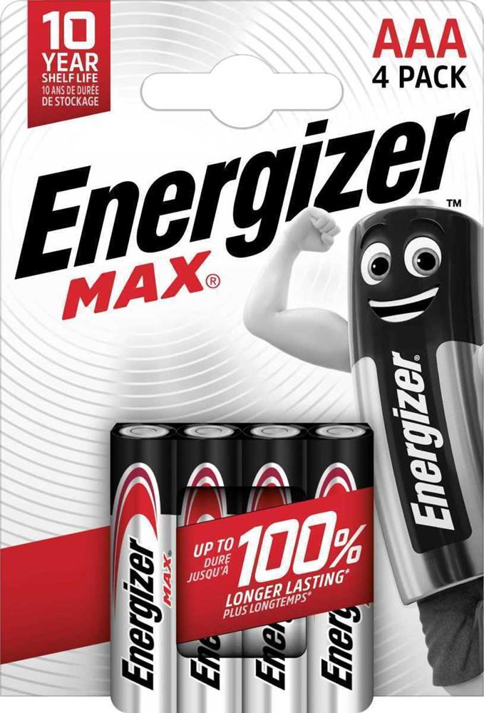 Pilhas Energizer Max AAA Lr03 (4 Pcs)