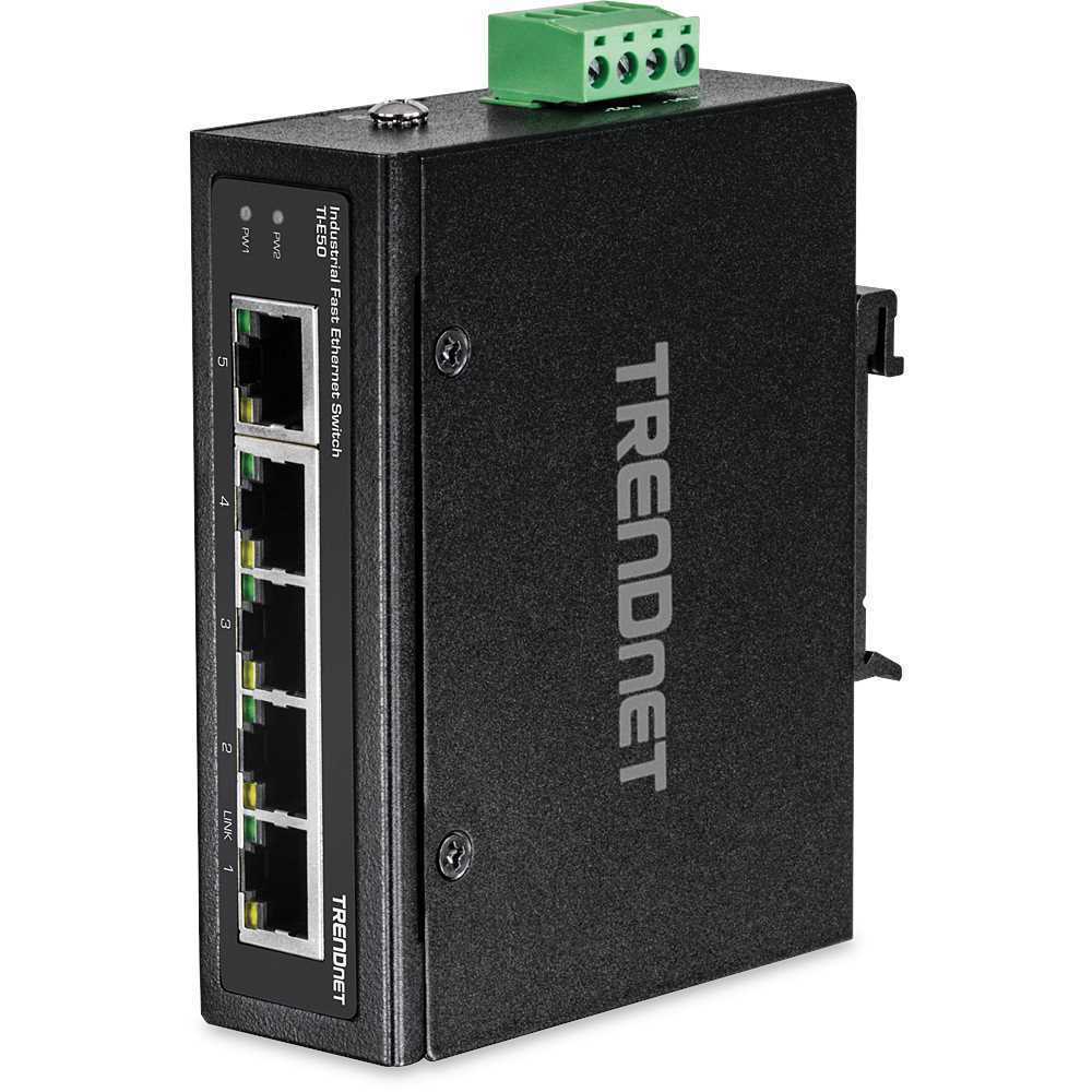 Trendnet Industrie Switch 5 Port Fast Ethernet L2 Din-Rail