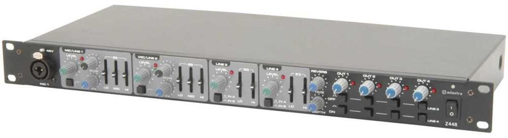 Z44r - Live/Zone Mixer With Dsp Reverb - 1u Rack