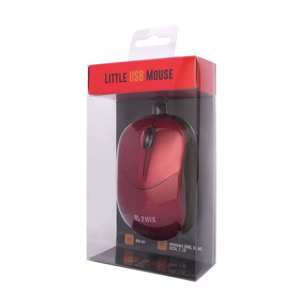 Rato Portátil 2HIX M07 Vermelho Usb 2.0