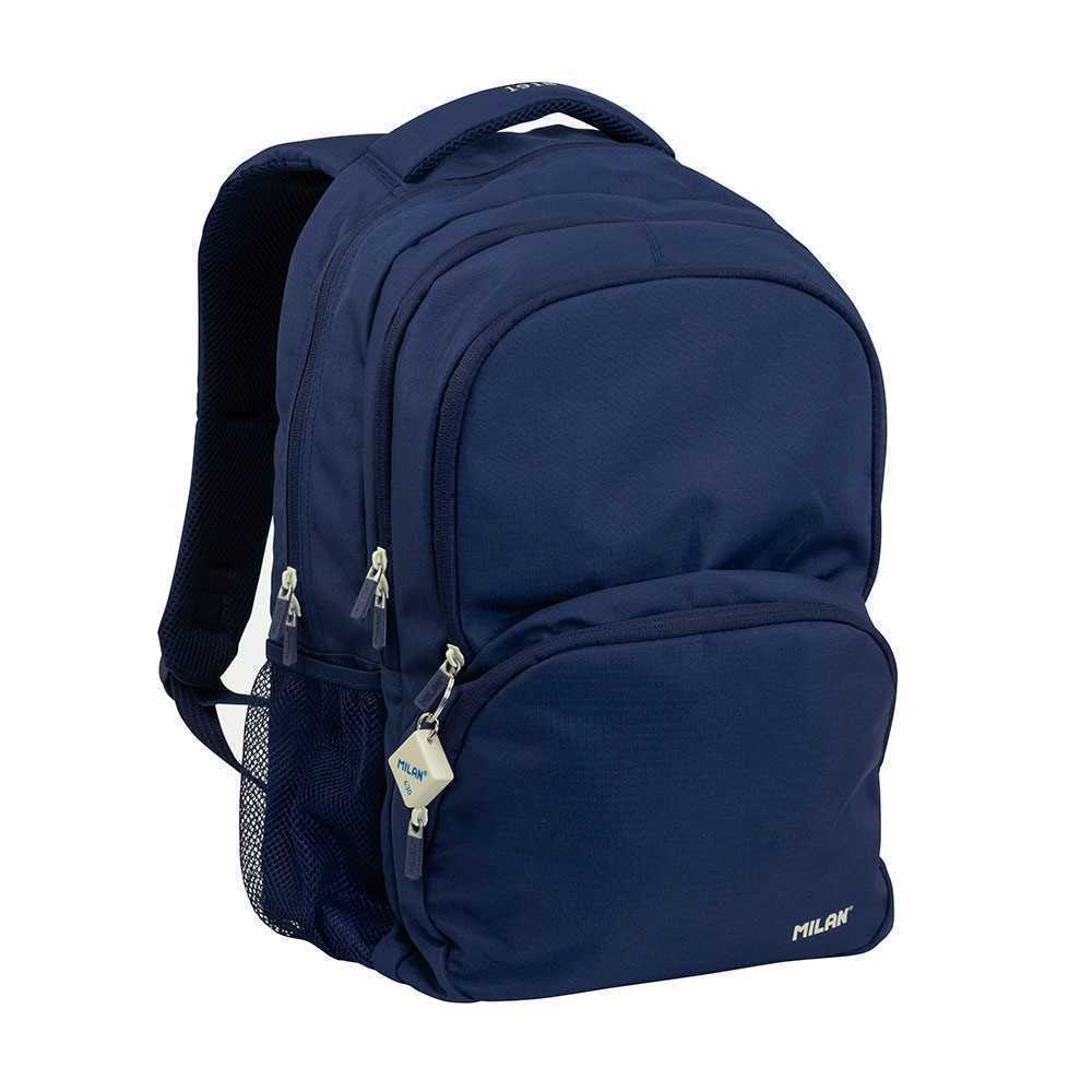 Mochila Escolar 4 Fecho (25 L) Serie 1918, Azul Marinho Milan