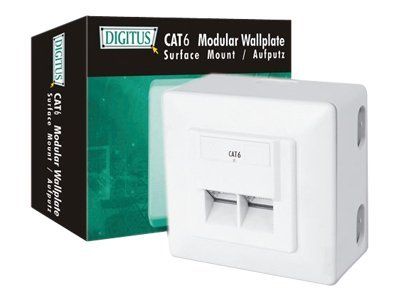 Tomada Parede Digitus Cat6 2 Entradas Rj45