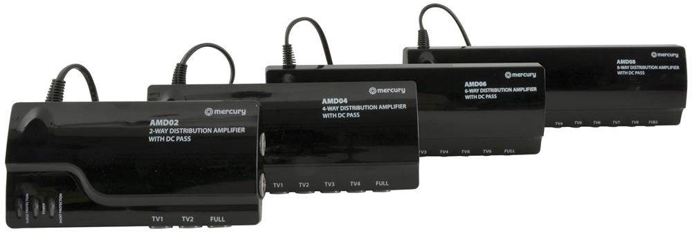 Amplificador de distribuição VHF/UHF de 2 vias